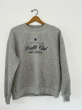 Wilo The Label Grey Health Club Sydney Australia Graphic Sweatshirt Size S
